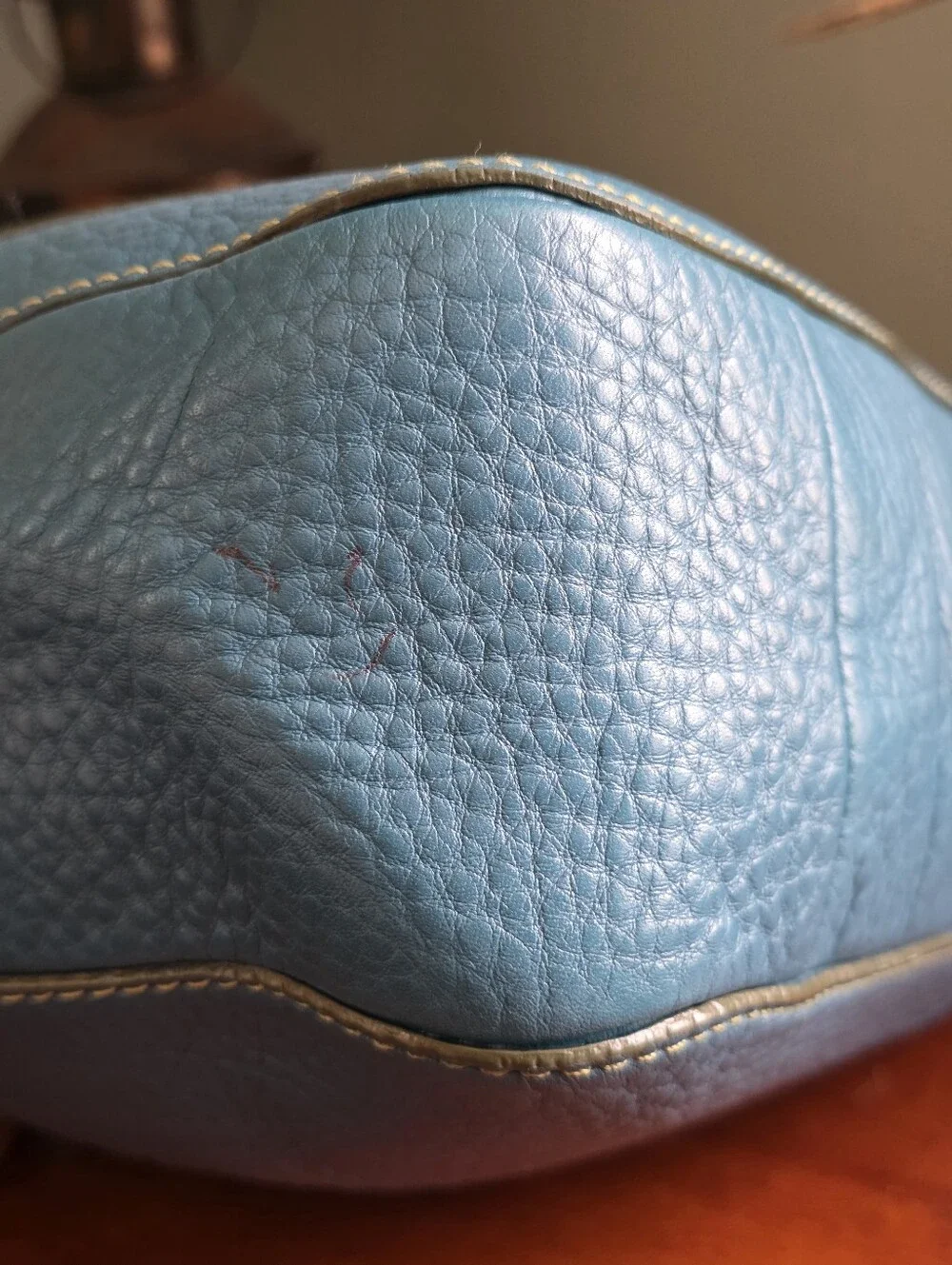 Coach 8E98 Chelsea Hobo Deep Teal Blue Pebbled Leather Shoulder Bag Y2K Vintage